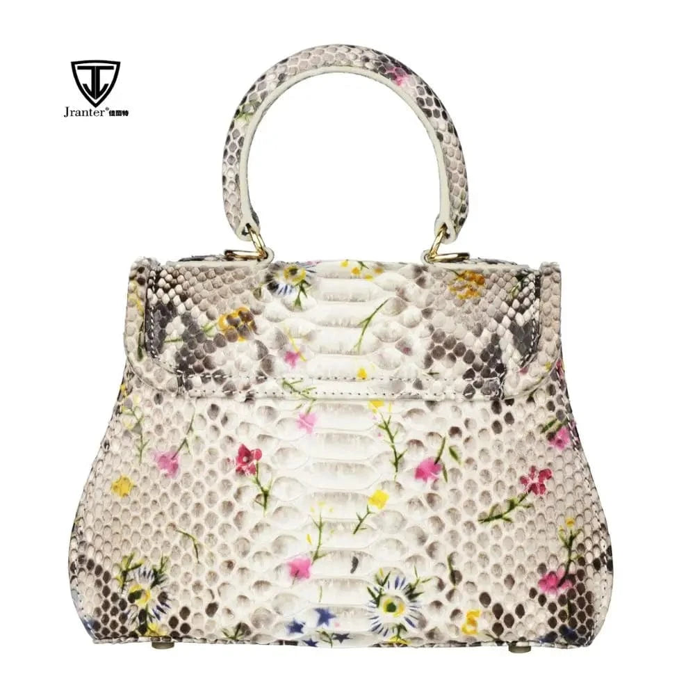 Natural Vintage Genuine Snake skin Leather Women Handbag