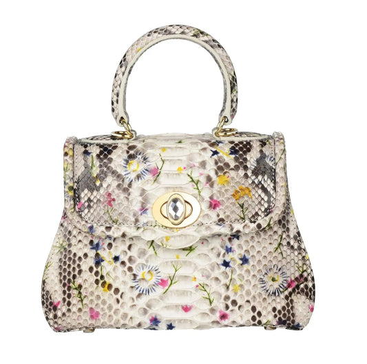 Natural Vintage Genuine Snake skin Leather Women Handbag
