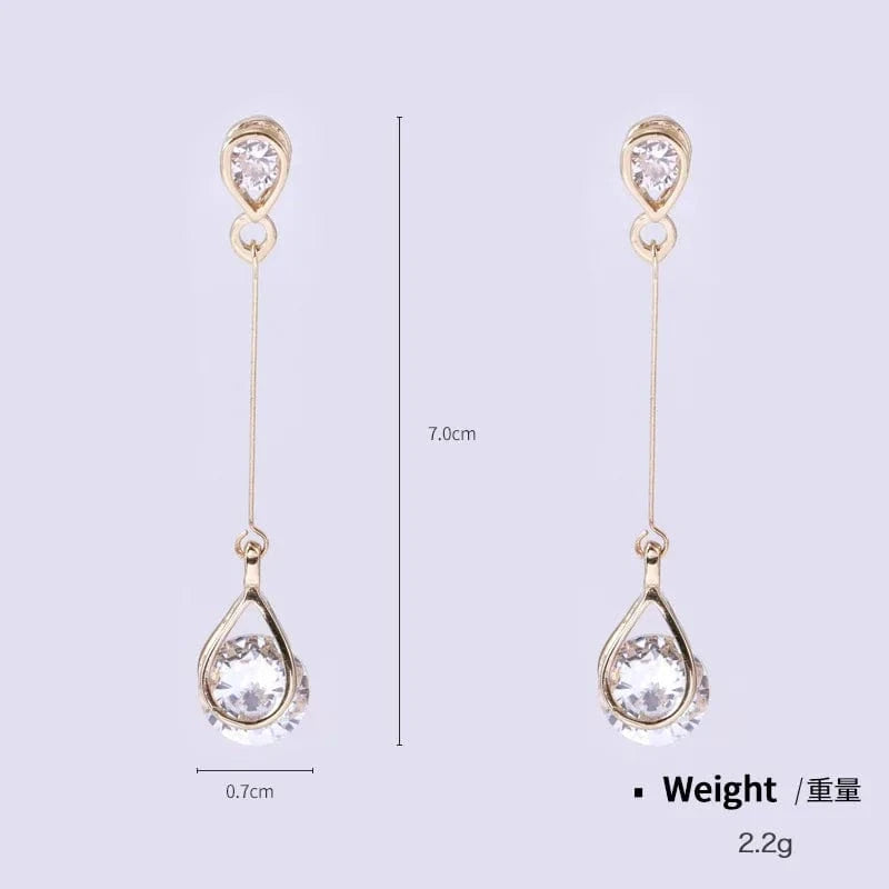 NCE04955 Dropshipping Cheap Earring Wholesale Women Luxury Zircon Crystal Beaded Statement Earring Party Exaggerated Long Drop Earrings