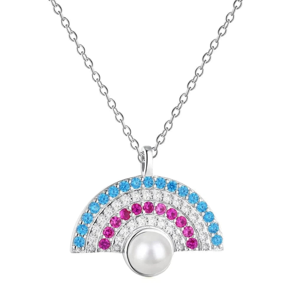 NE190017-S-W-HD[15.75"] Dylam Trendy Charm Luxury Pendant Jewelry Fashion 18K Gold Plated Chain 925 Sterling Silver Pearl Necklaces