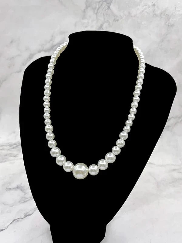 Necklace / 1 Custom 2023 Greek Sorority ZPB Long White Pearl Necklaces High Fashion Pendant Necklace Women Full Dress