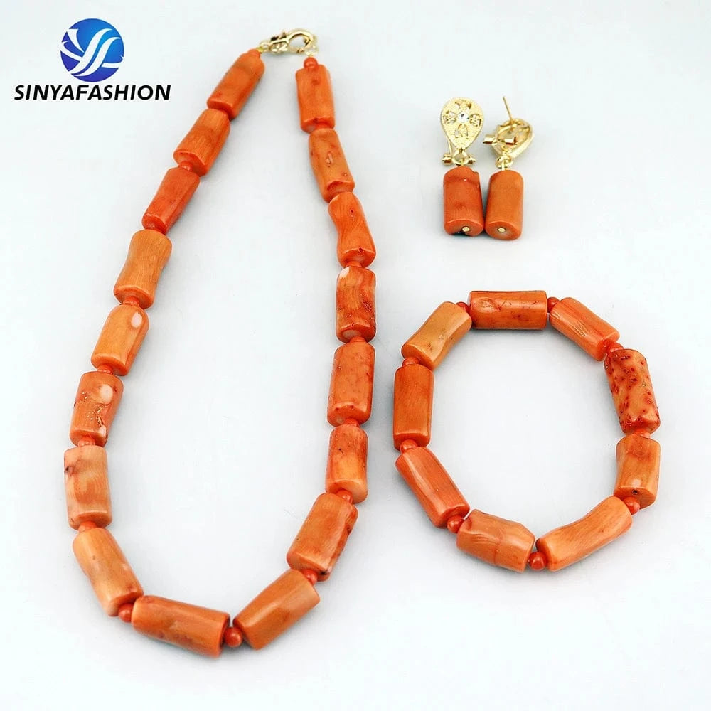 necklace,bracelet,earrings / SA107-1 Luxury African Women’s Nigerian Bridal Necklace Set