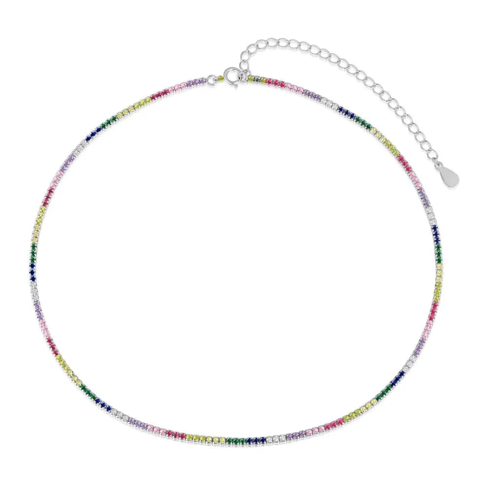 [Necklace]-MW190016-S-W-CS Dylam Fashion Fine Jewelry Women 925 Sterling Silver In Stock No Moq  Daisy Natural Stones Beaded Smiley Face Bracelet Necklace