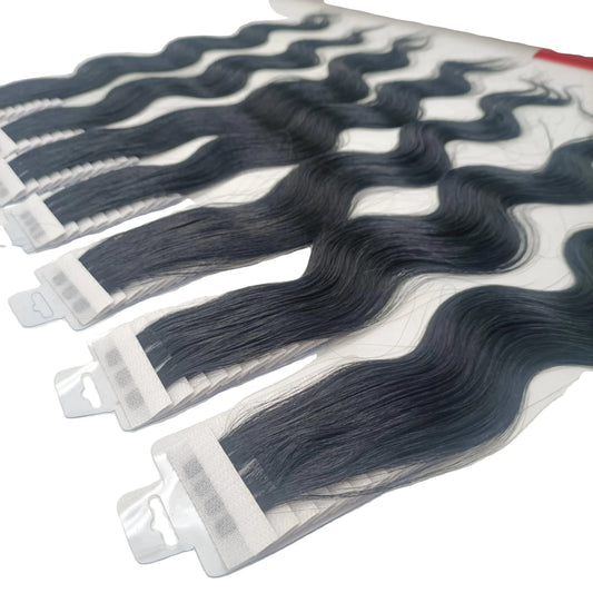 New 100% virgin human hair mini tape reused 3- 4 times ombre/balayage colour V light ultrasonic hair extensions for machine