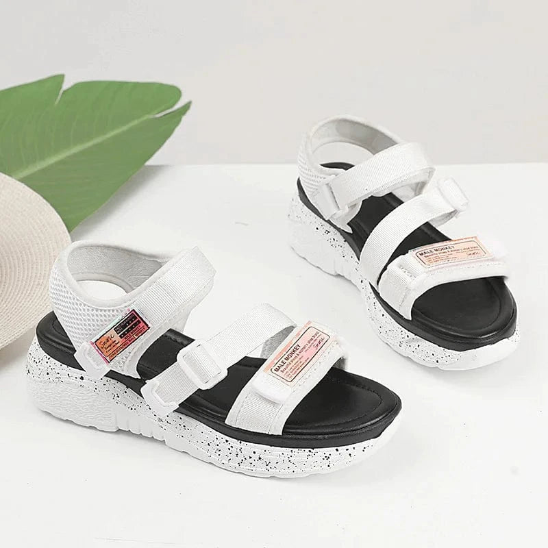 New 2023 summer models wholesale high quality heeled sandals women shoe sports beach chunky sneakers lady footwear