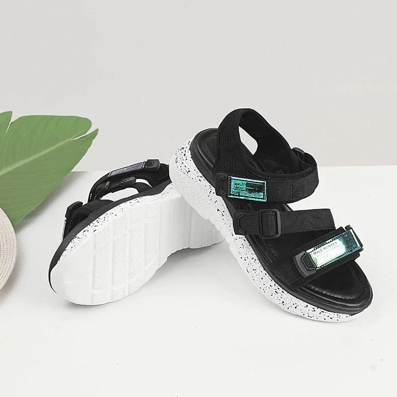 New 2023 summer models wholesale high quality heeled sandals women shoe sports beach chunky sneakers lady footwear