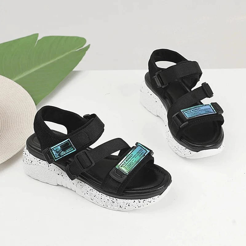 New 2023 summer models wholesale high quality heeled sandals women shoe sports beach chunky sneakers lady footwear