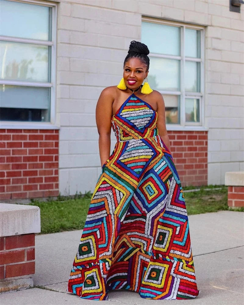 new 2024 summer fashion elegant chic travel vacation beach holiday sleeveless halter neck backless maxi long dress for women