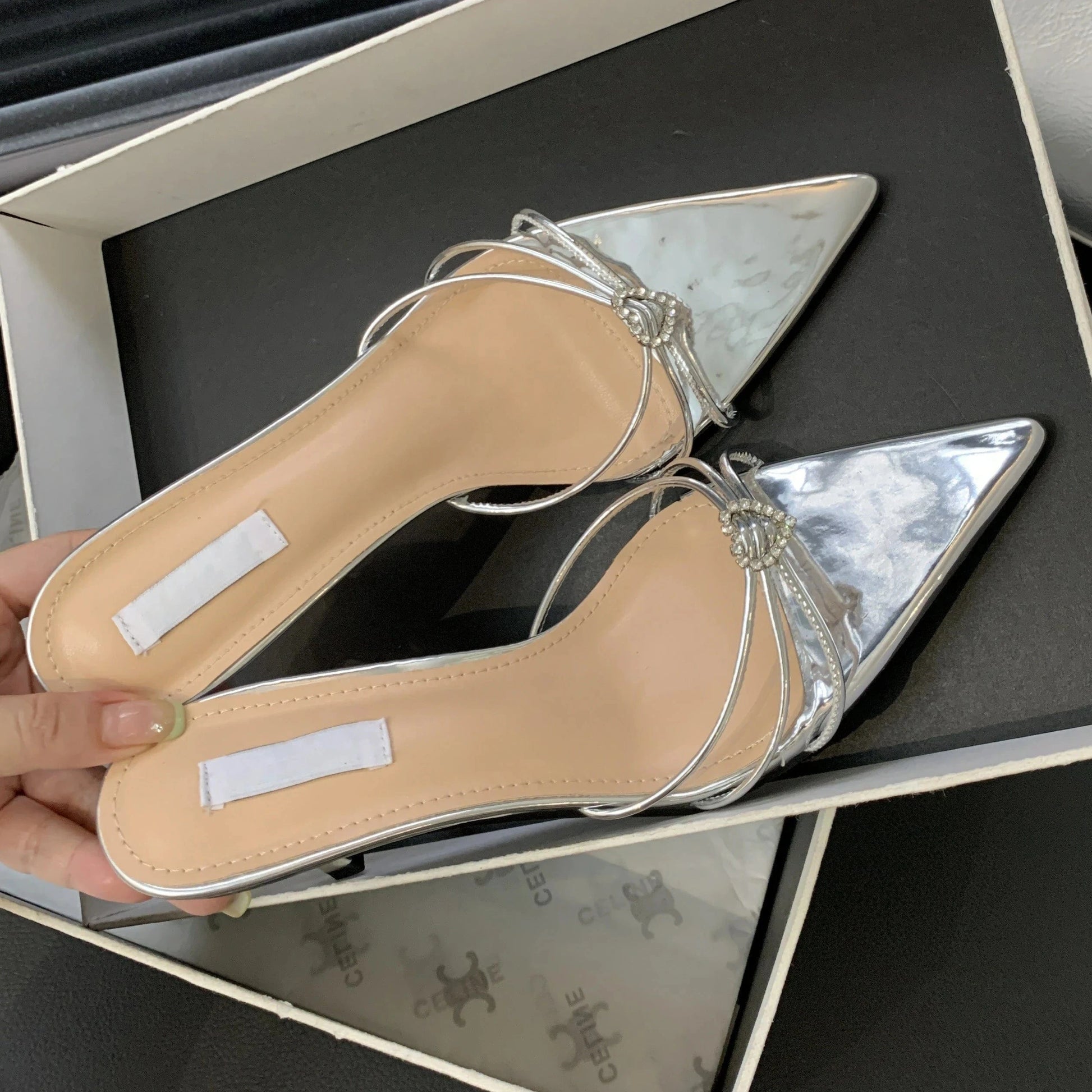 New 2024 Summer pointed toe open toe high heel sandals ready stock factory hot sale
