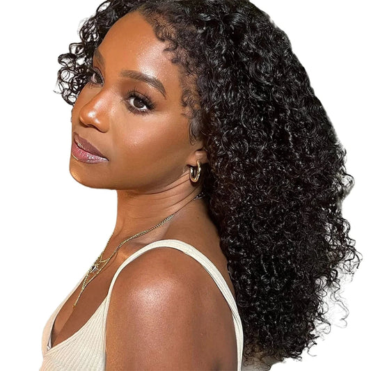 New 4C Textured Hairline Wigs Curly Baby Hair Natural Edges Skin Melt HD Lace Frontal Wigs Kinky Yaki Straight Human Hair Wigs