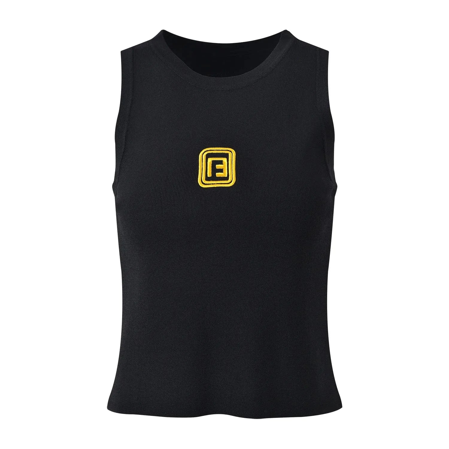 New Arrival 2024 Summer Lady Round Collar Sleeveless Tops Women Embroidery Pullover Slim Solid Knits Shirts