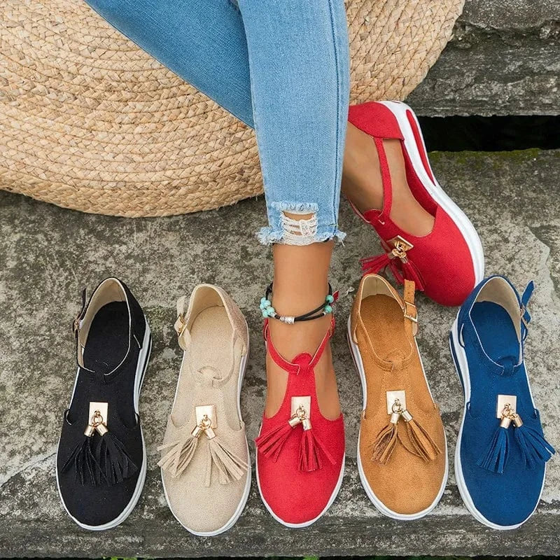 New Arrival Cheap Price Women Leisure Shoes Ladies Girl Sandals Shoes Tassel Casual Shoes Size 43/12