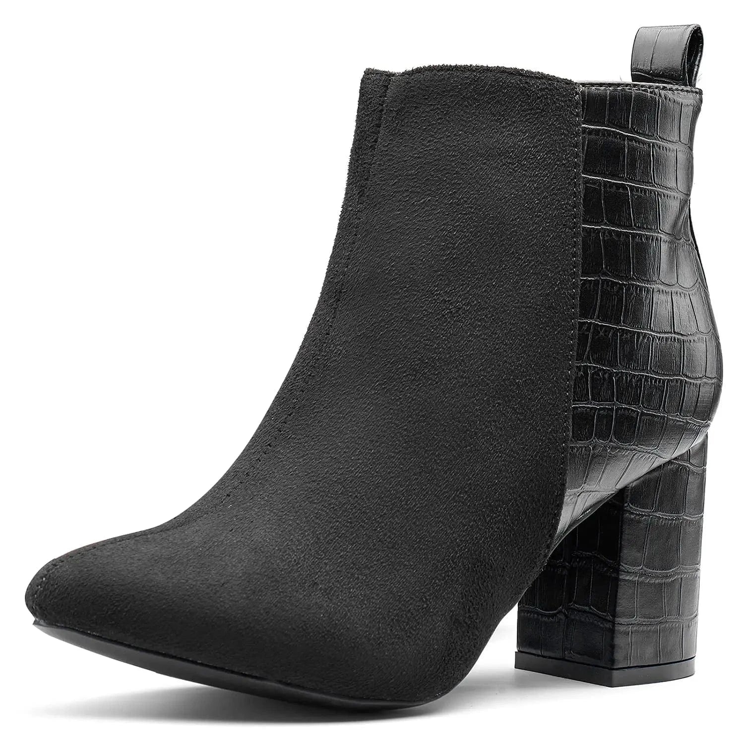 New Arrival Chunky Heel Woman Zip Down High Heel Boots Dressing Boot Waterproof New Trendy Ladies Shoes
