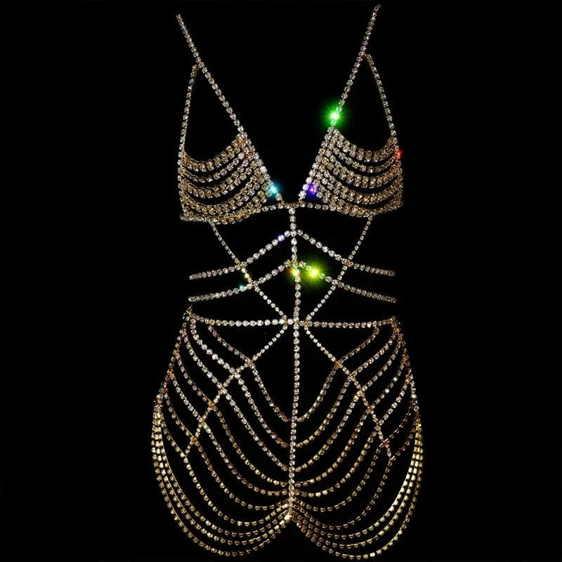 New Arrival Crystal Body Suit Dress Nightclub Full Rhinestone Body Jewelry Ins Fashion Women Accessories