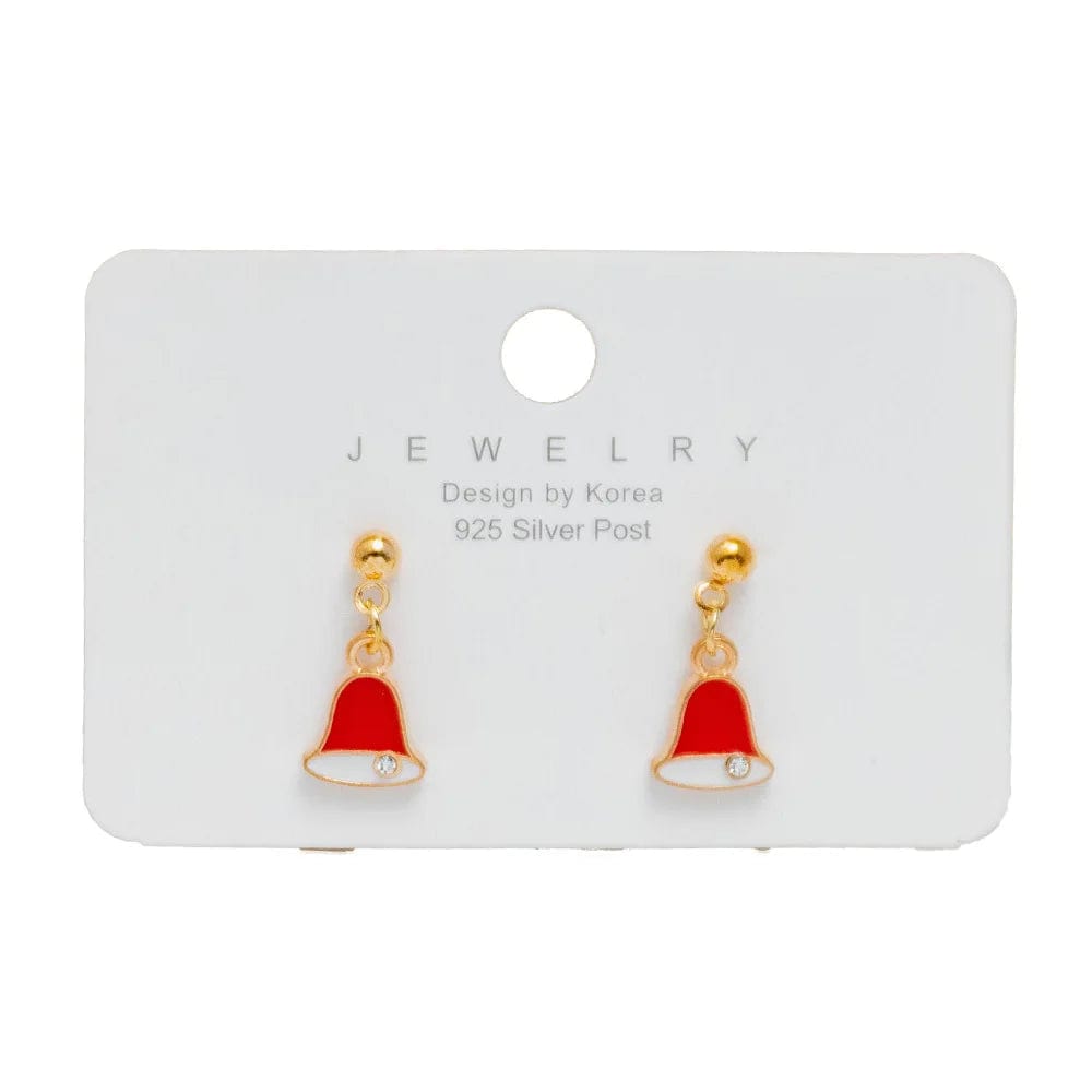 New Arrival Hot Sale Christmas Bell Elk Snowflake Santa Alloy Stud Earrings Jewelry Wholesale