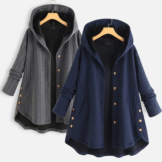 New Arrival Women'S Clothing Asymmetric Hooded Woman Plus Size Long Winter Coat Jacket