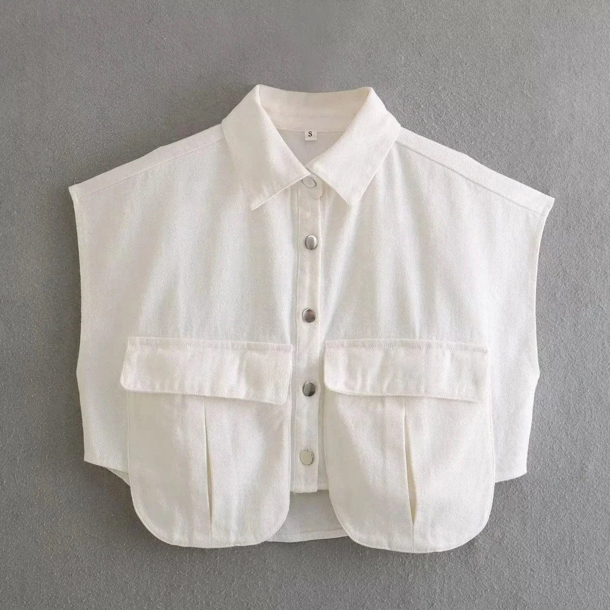 New Arrivals 2024 Hot Sale 3-Color Double Pocket Decorative Denim Top Fashion High Quality Sleeveless Button Denim Vest Jacket