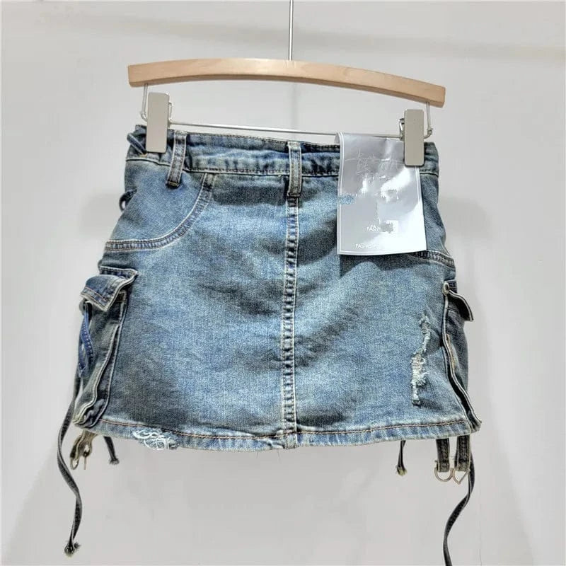 New arrivals 2024 spring and summer high waist wholesale jeans denim skirt women's skirts