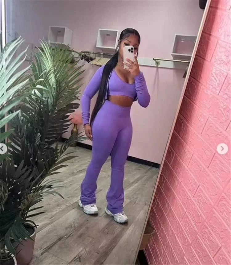 New arrivals 2024 spring gym fitness sports yoga coats leggings stretchy 3 piece pants set