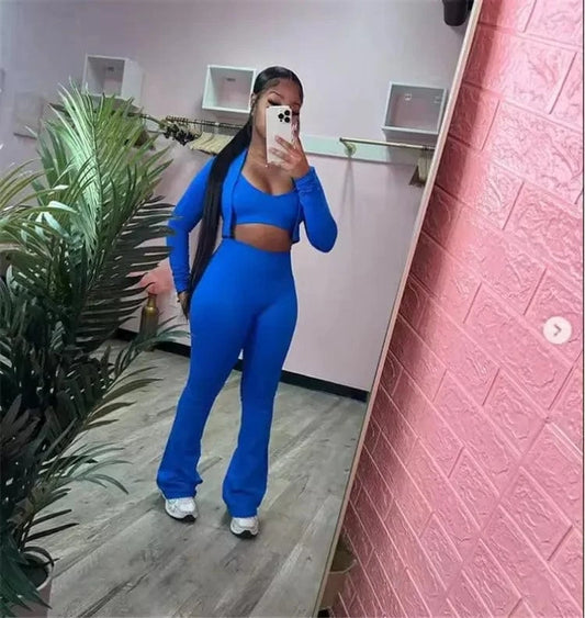 New arrivals 2024 spring gym fitness sports yoga coats leggings stretchy 3 piece pants set