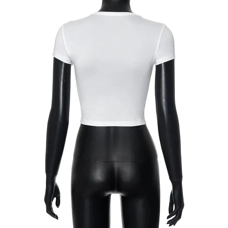 New arrivals 2024 summer boutique short sleeve letter print t shirt clothes for women