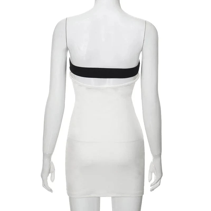 New arrivals boutique 2024 spring strapless party evening mini sexy ladies women's dresses