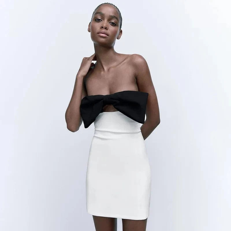 New arrivals boutique 2024 spring strapless party evening mini sexy ladies women's dresses