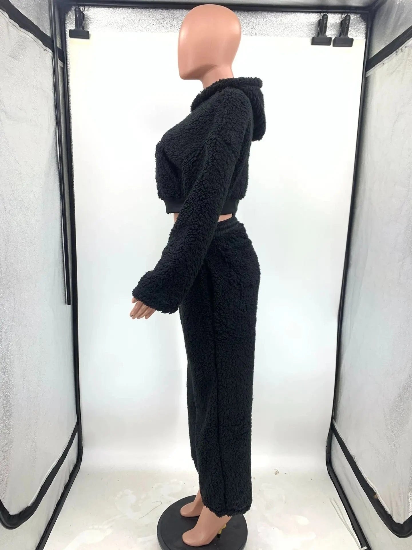 New arrivals factory 2024 fall boutique lounge wear plush winter two piece pants set