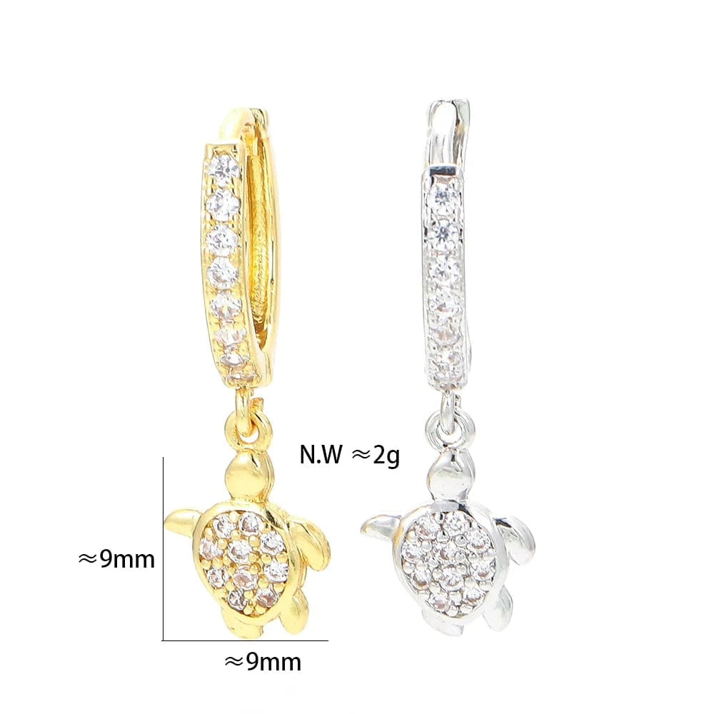 New Arrivals Fashion Tortoiseshell Turtle Earrings Hawaiian Earrings Gold Plated Jewerly with For Party Gift