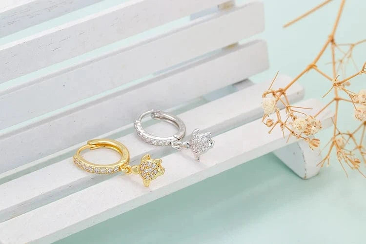 New Arrivals Fashion Tortoiseshell Turtle Earrings Hawaiian Earrings Gold Plated Jewerly with For Party Gift