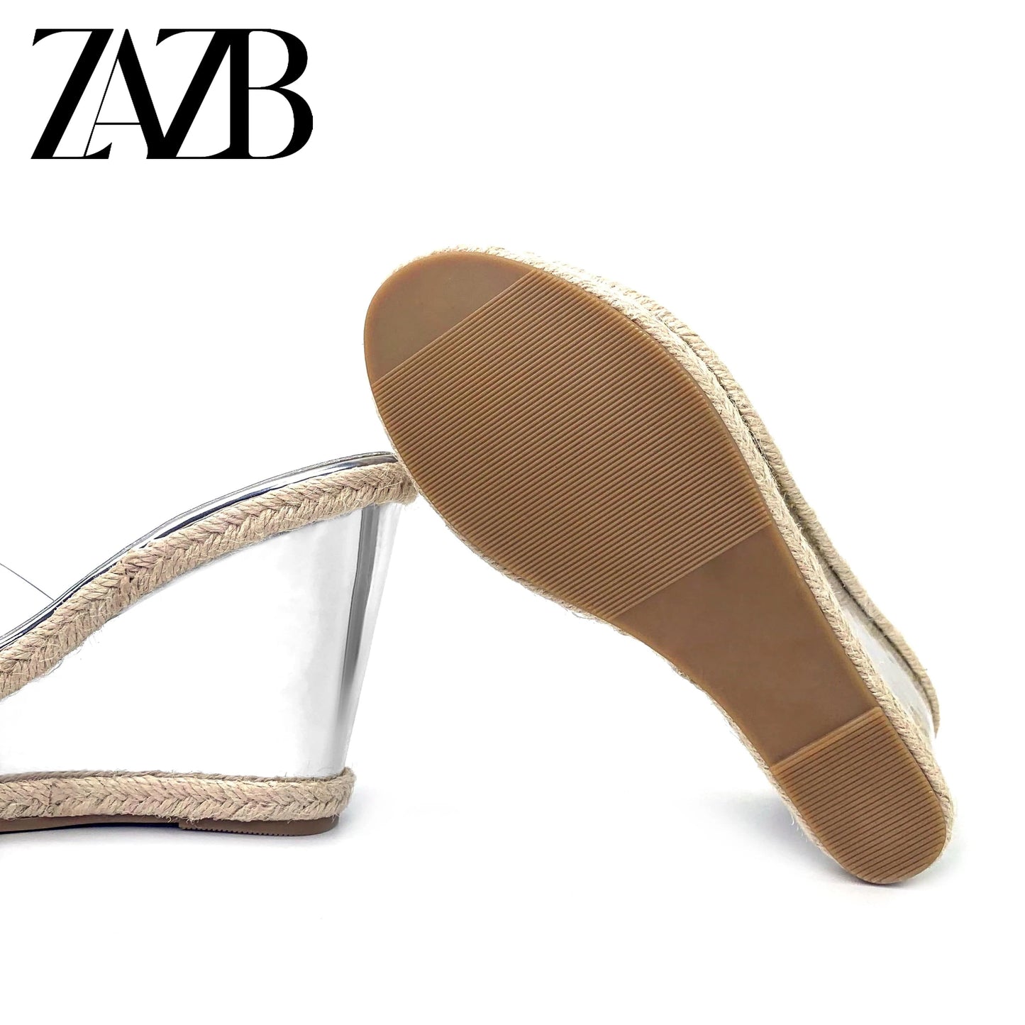 New arrivals Hot Selling Metal Feeling women's wedges slipper beach Narrow strap Sandals Rome Sexy ladies High heels