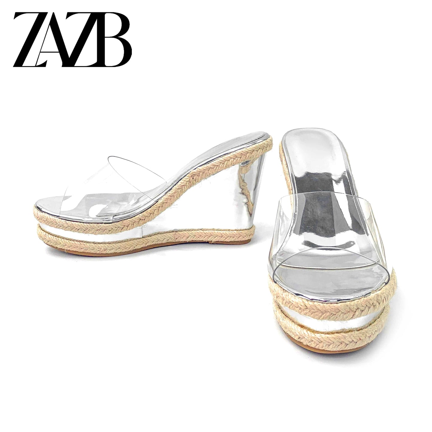 New arrivals Hot Selling Metal Feeling women's wedges slipper beach Narrow strap Sandals Rome Sexy ladies High heels