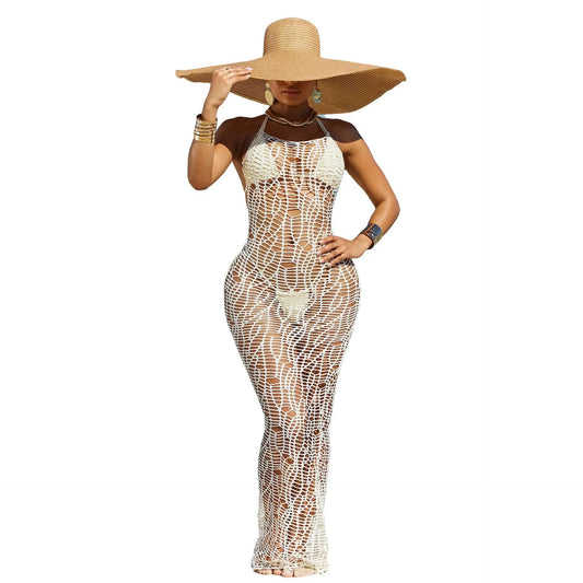 New arrivals womens crochet beach mesh swimwear coverup for women summer 2024