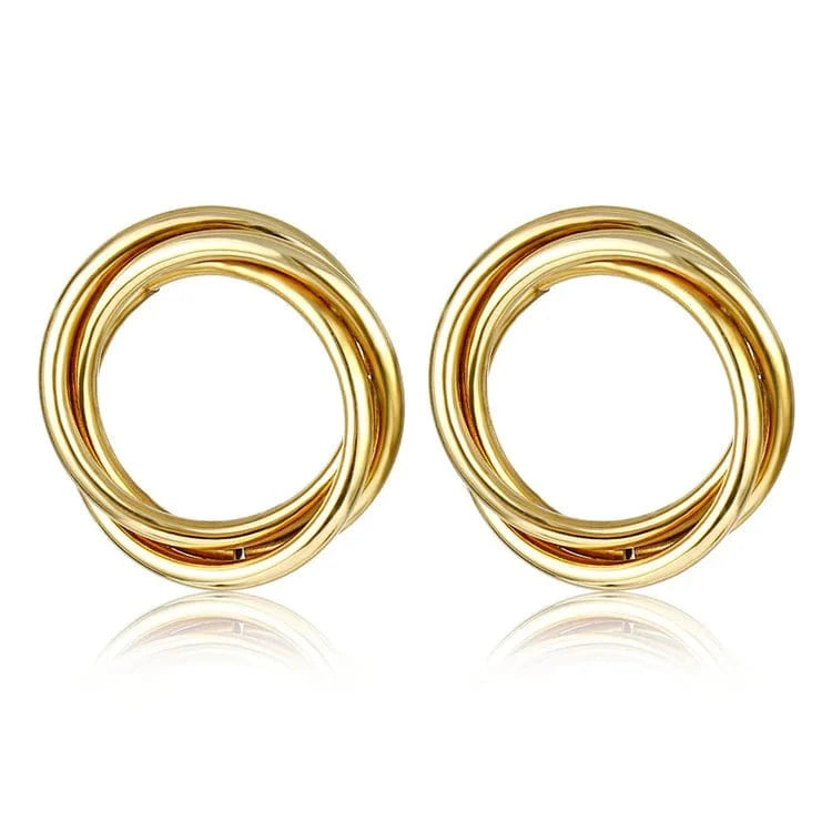 New Big Circle Round Hoop Earrings for Women's Fashion Statement Golden Punk Charm Earrings Party Jewelry