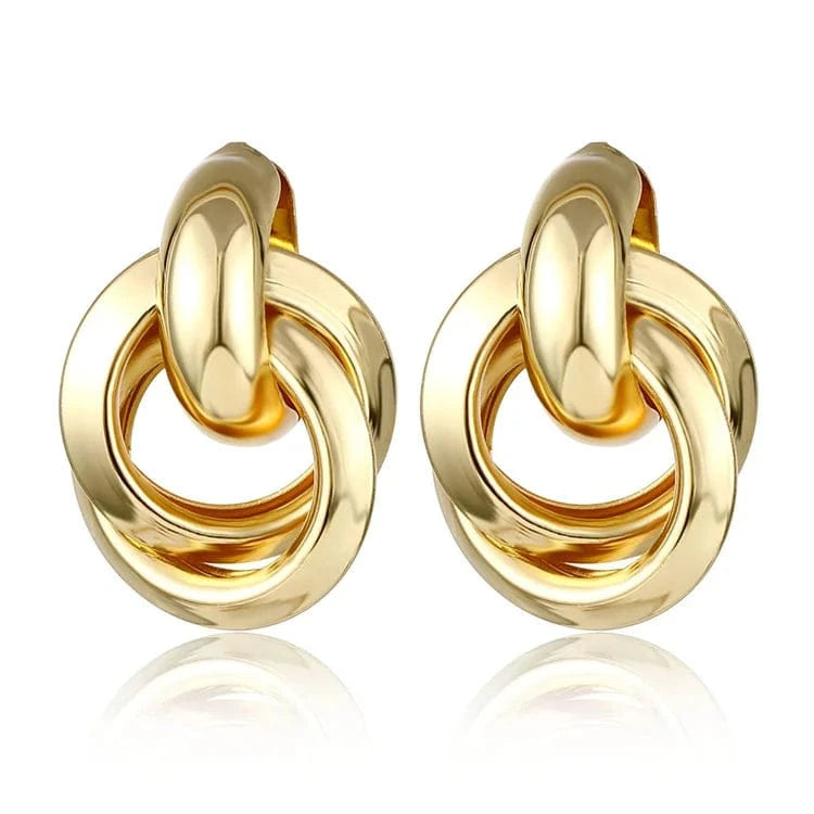 New Big Circle Round Hoop Earrings for Women's Fashion Statement Golden Punk Charm Earrings Party Jewelry