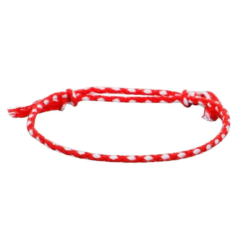 New Canonical Ping An Buckle Four Strand Color Bracelet Simple Handmade Woven Bracelets Women's Adjustable Rope Bracelet