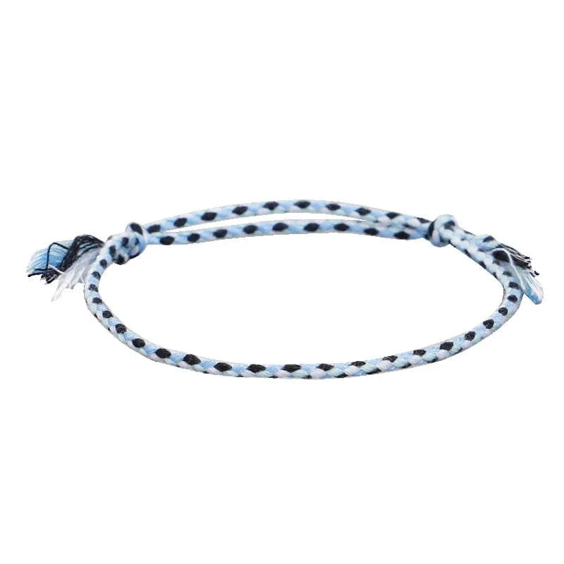 New Canonical Ping An Buckle Four Strand Color Bracelet Simple Handmade Woven Bracelets Women's Adjustable Rope Bracelet