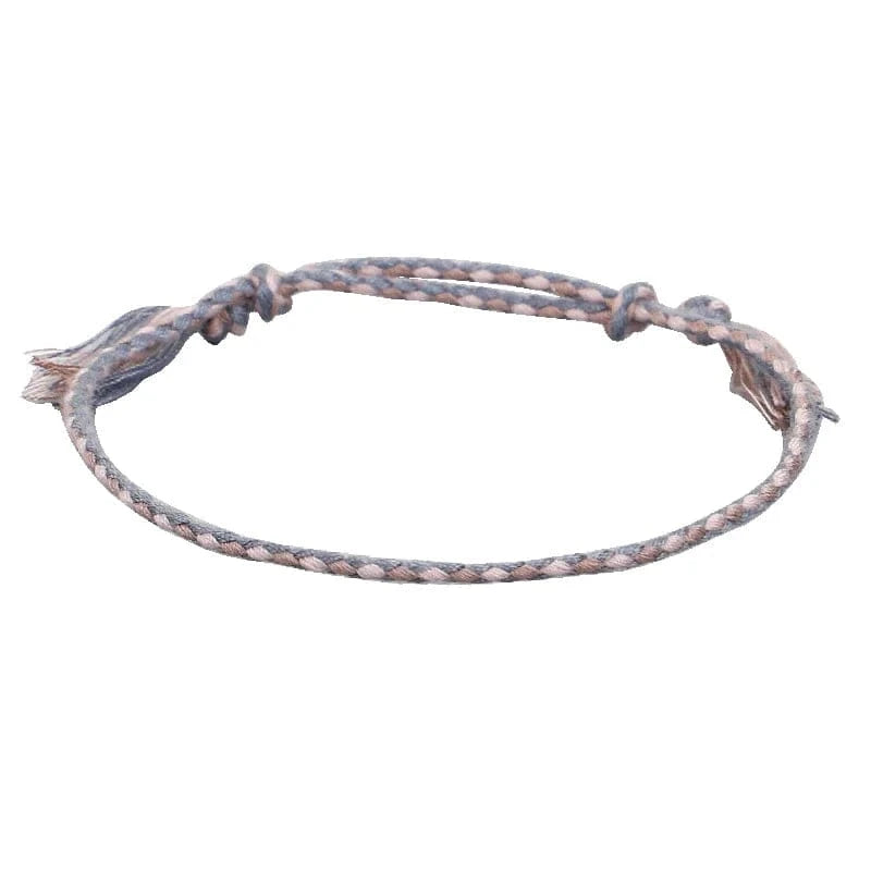 New Canonical Ping An Buckle Four Strand Color Bracelet Simple Handmade Woven Bracelets Women's Adjustable Rope Bracelet