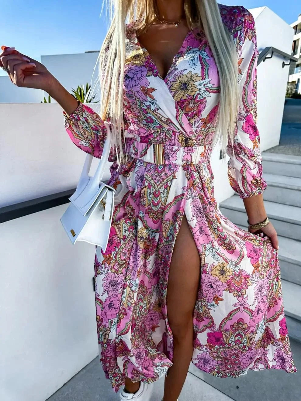 New Casual Holiday Dress Fashion Bohemian Summer Lady Embroidery Maxi Dresses dresses women lady elegant