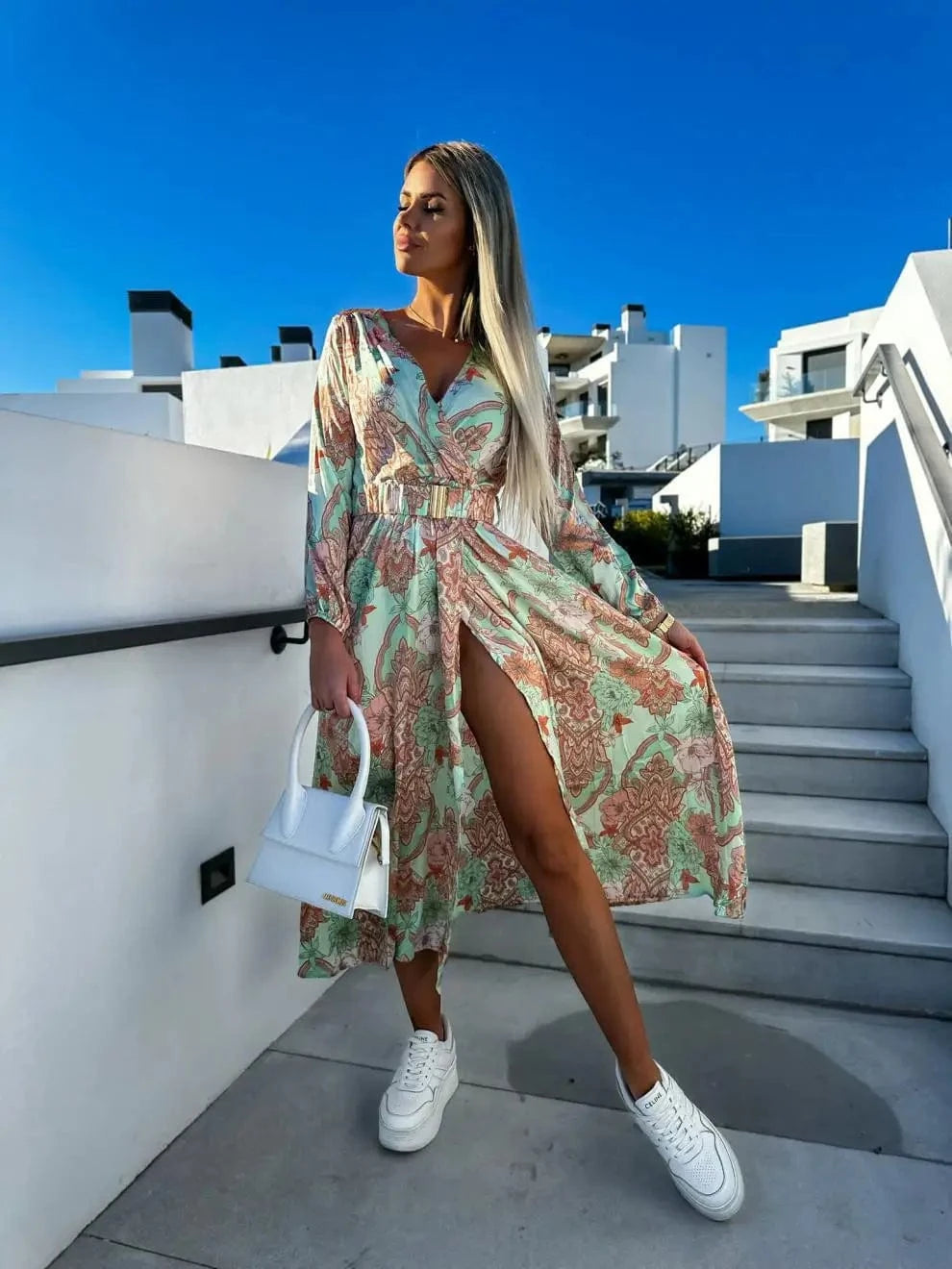 New Casual Holiday Dress Fashion Bohemian Summer Lady Embroidery Maxi Dresses dresses women lady elegant