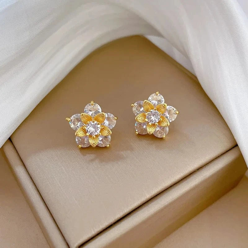 New Design / Earring Fashion Women Wedding Pearl Pendant Earrings Necklace Sets Simple 18k Gold Plated Clover Necklace Earrings Jewelry Sets