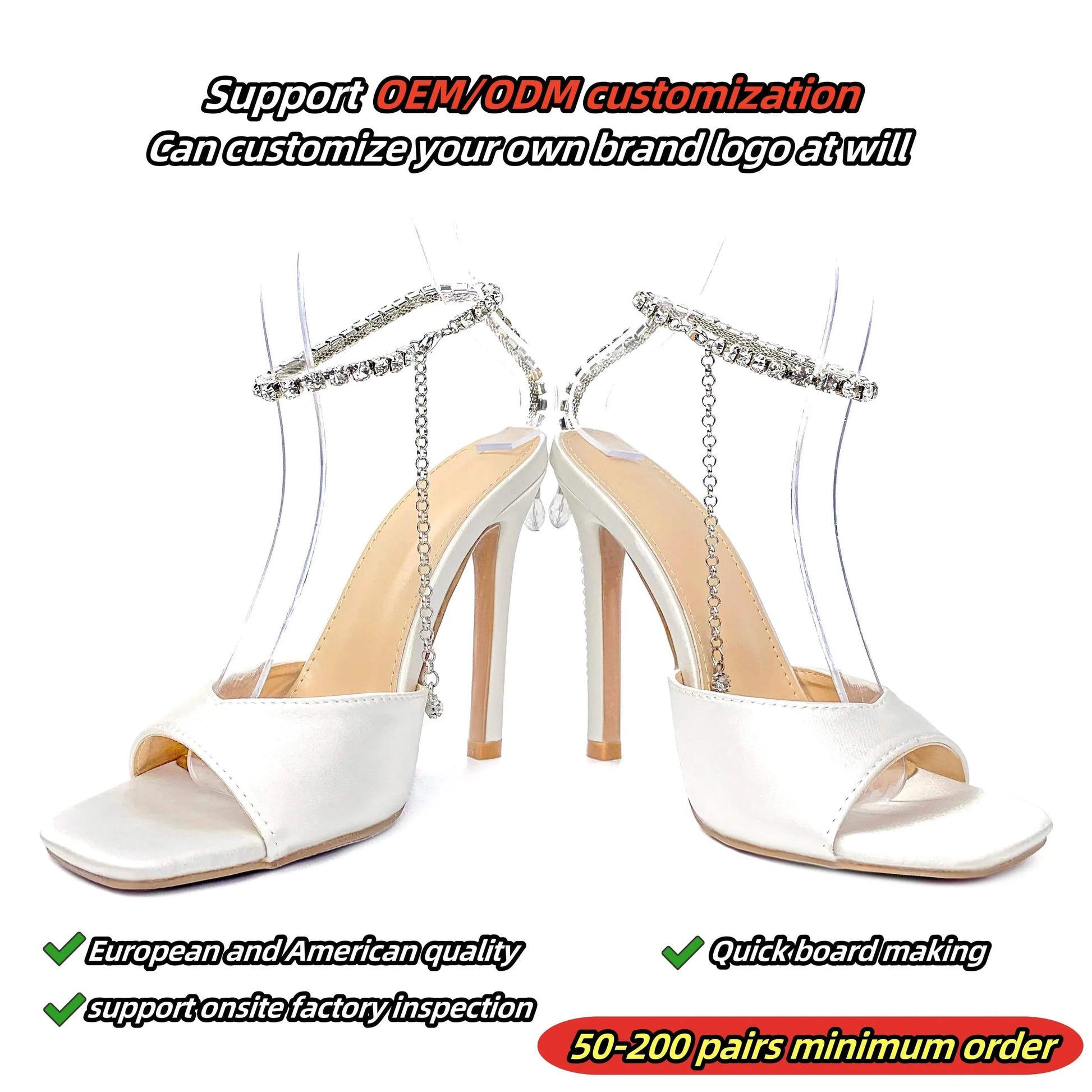 New design formal Shining Rhinestone Women's high heel Sandals Fish mouth Hollow wedding shoes Belt buckle narrow strap ladies