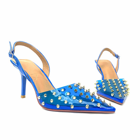 New design formal sparkling rivet Women's high heel Sandals rhombus unique banquet wedding bridal luxury dress ladies shoes
