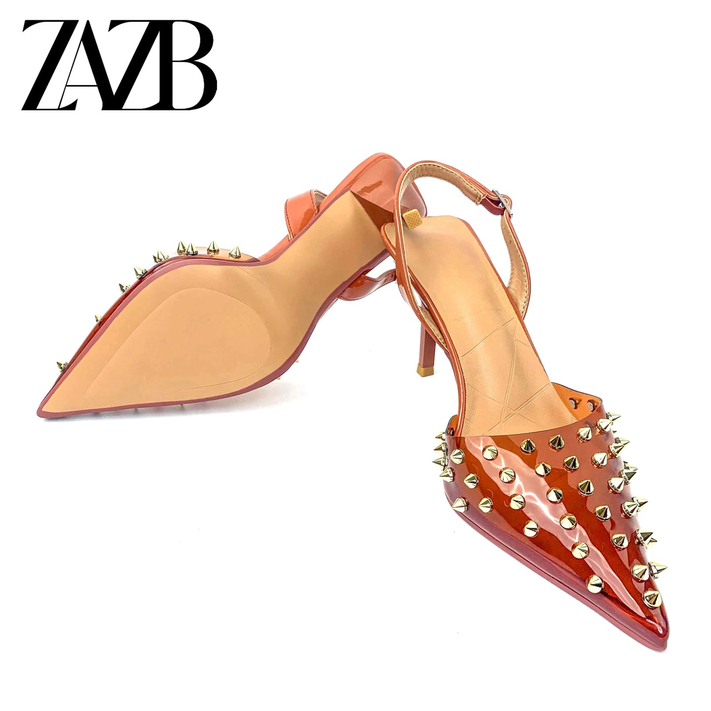 New design formal sparkling rivet Women's high heel Sandals rhombus unique banquet wedding bridal luxury dress ladies shoes