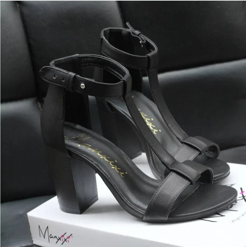 New design sexy women Roman high heel ankle sandals round Toe stiletto hollow sexy night club Ladies shoes high heels