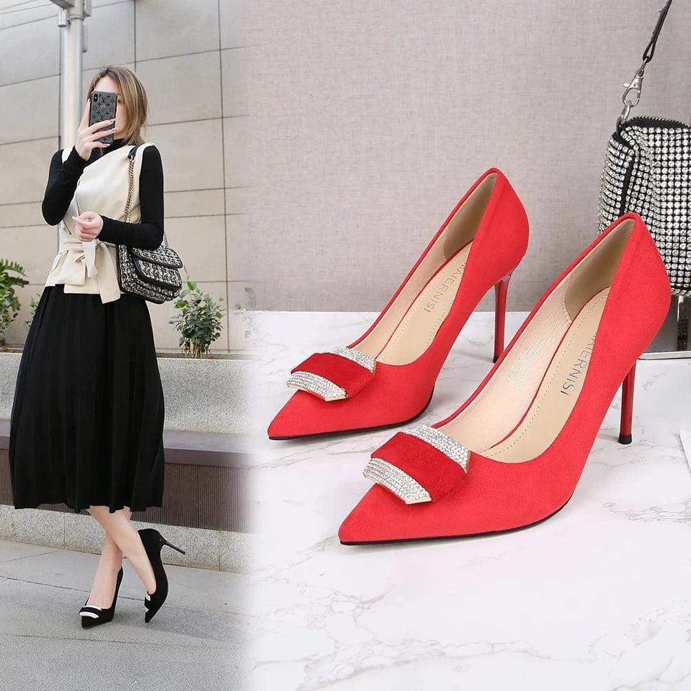 New Design Shoes 9 CM Stiletto Heels Women's Pumps Ladies Big Size High Heels High Quality Sexy Office Shoes For Women