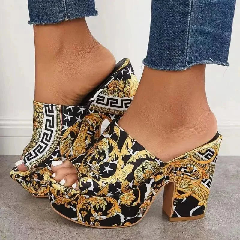 New Design Thick Sole High Heels Ladies Chunky Platform Sandals for Women chinese mature women sexy high heels