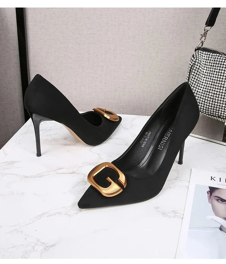 New fashion 9 cm stilettos ladies big size pumps high quality elegant women office shoes high heels