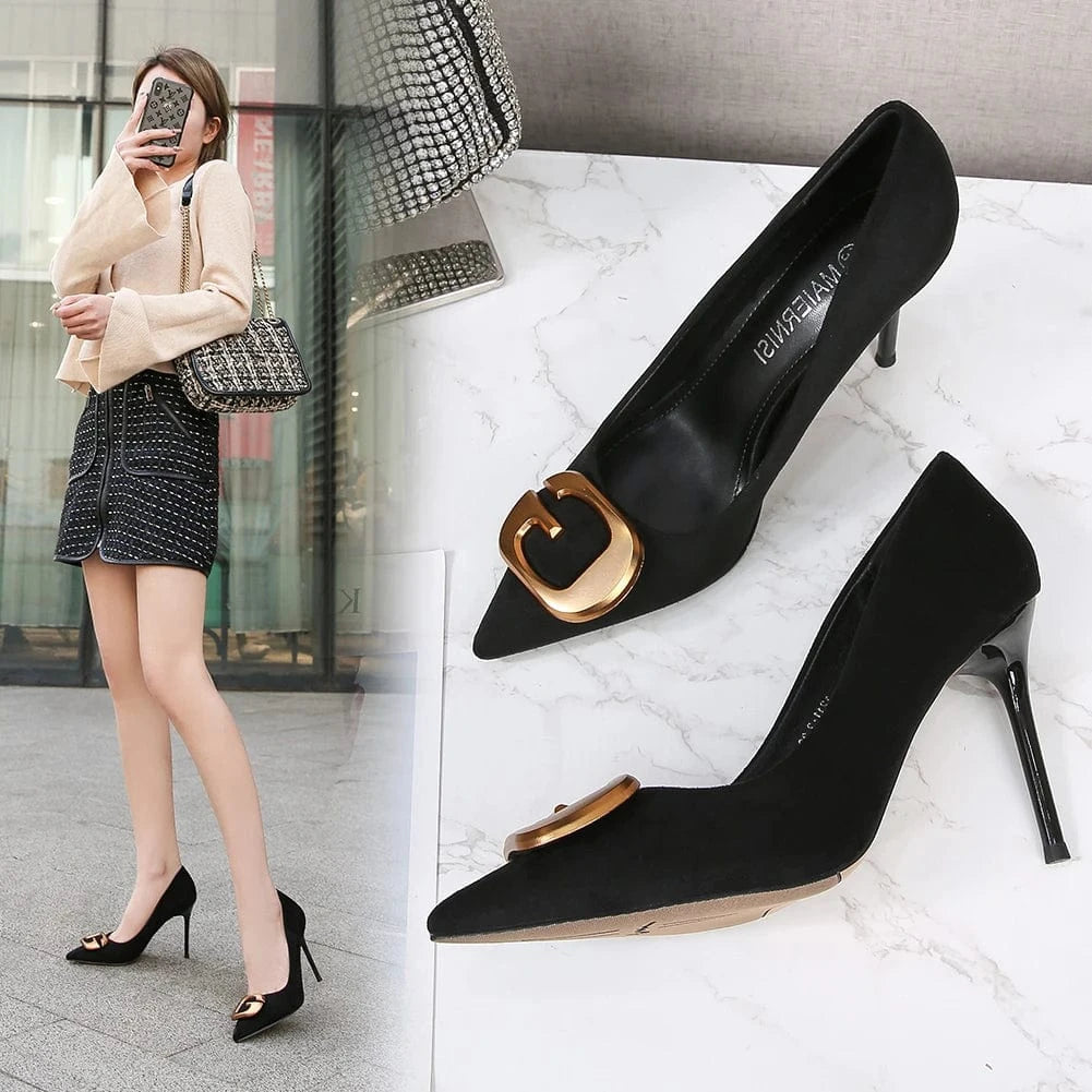 New fashion 9 cm stilettos ladies big size pumps high quality elegant women office shoes high heels