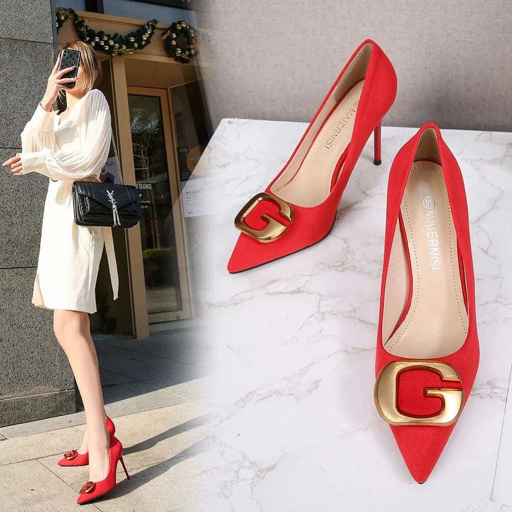 New fashion 9 cm stilettos ladies big size pumps high quality elegant women office shoes high heels